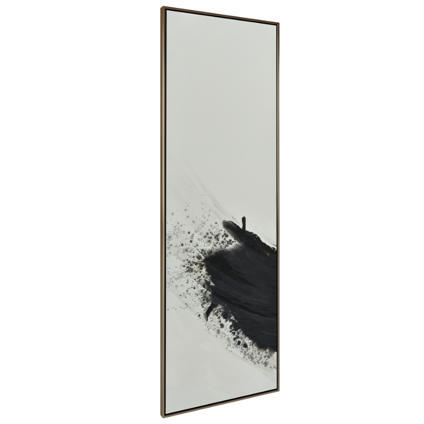 Černobílý abstraktní obraz Miotto Isania Light 150 x 50 cm Miotto