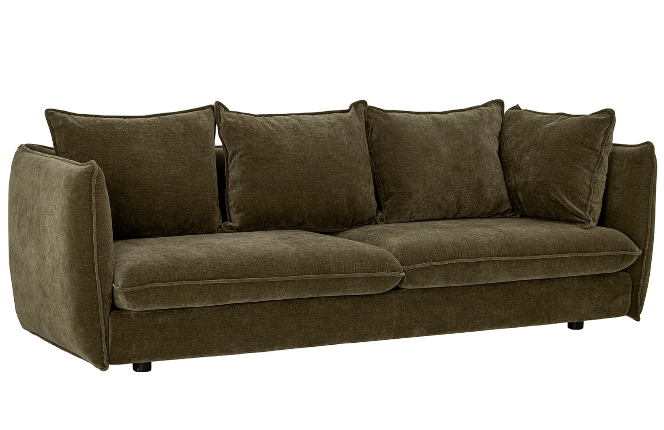 Zelená čalouněná třímístná pohovka Bloomingville Austin 228 cm Bloomingville