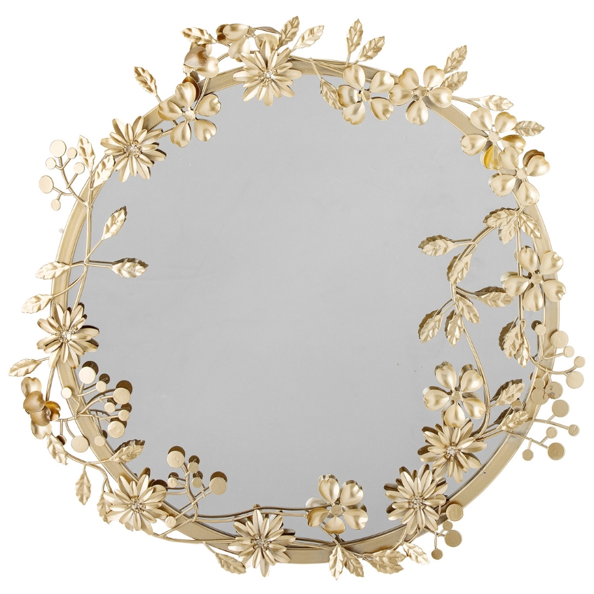 Mosazné kovové nástěnné zrcadlo Bloomingville Jenne 54 cm Bloomingville