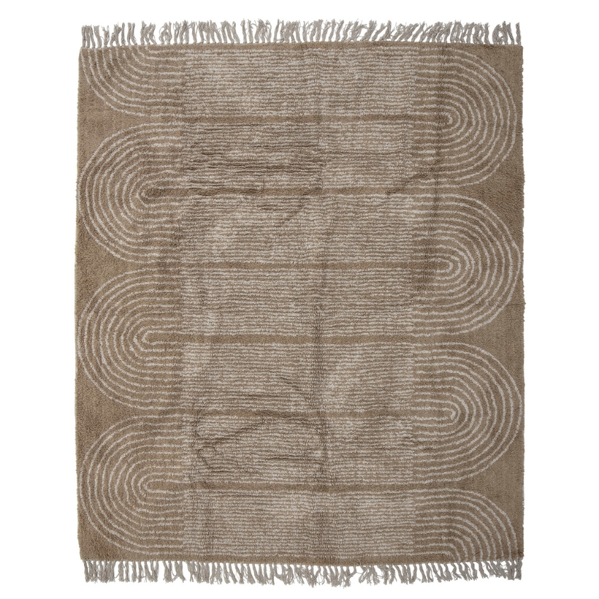 Hnědý bavlněný koberec Bloomingville Zeynep 150 x 215 cm Bloomingville