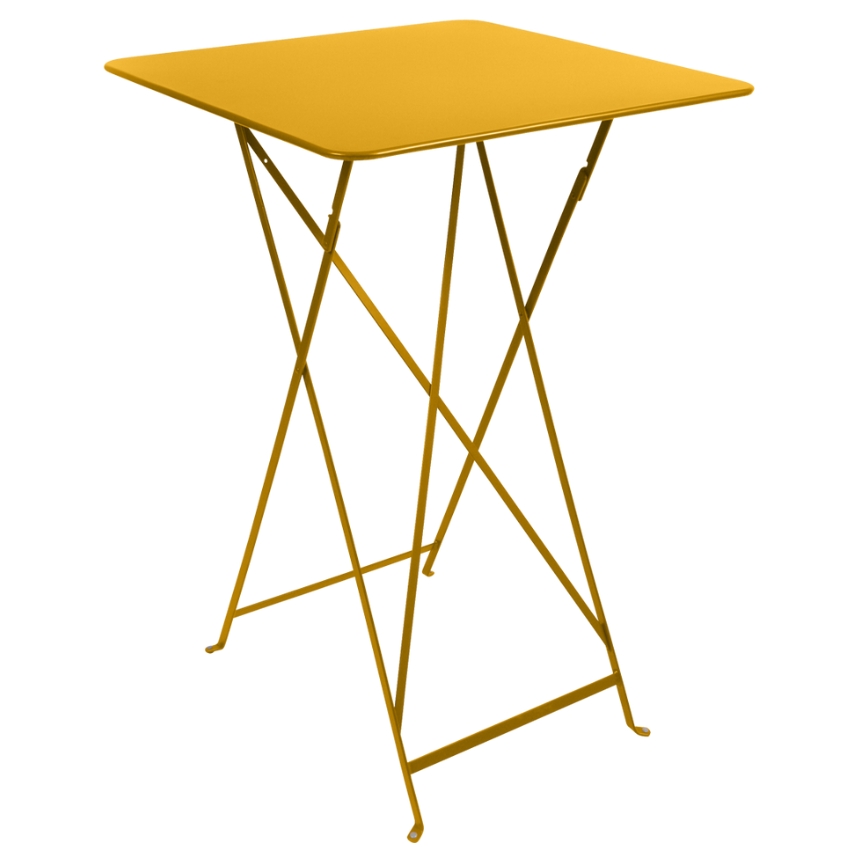 Žlutý kovový skládací bistro stůl Fermob Bistro 71 x 71 cm Fermob