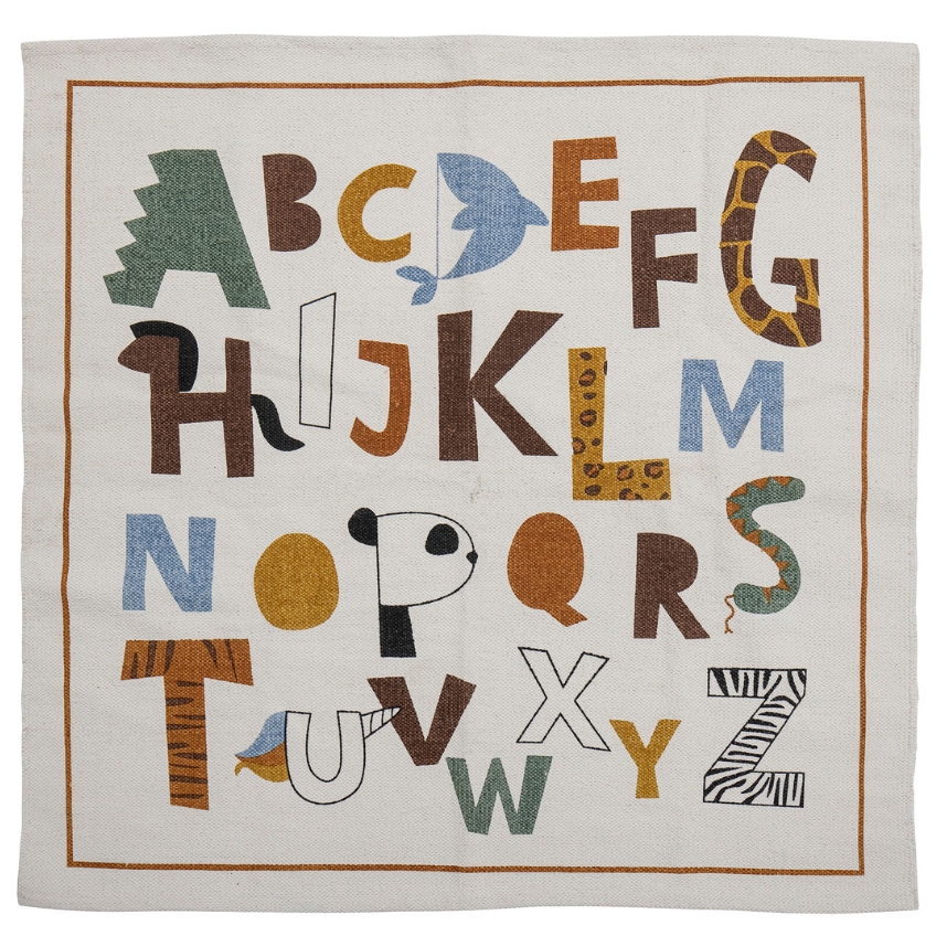 Béžový bavlněný koberec Bloomingville Memmo 110 x 110 cm Bloomingville