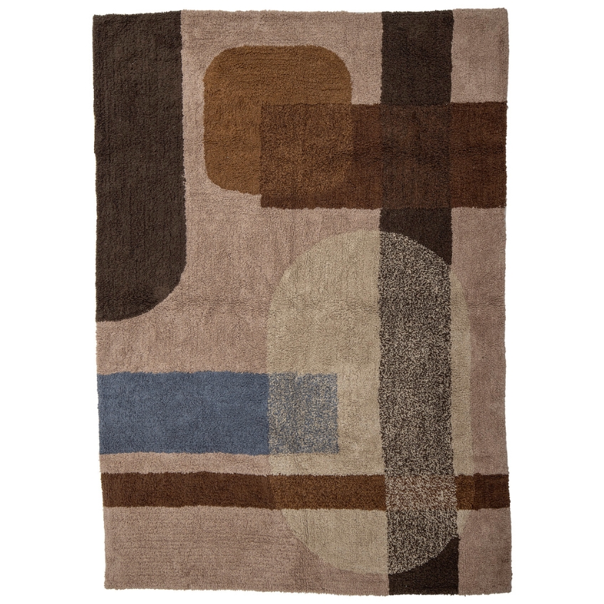 Hnědý bavlněný koberec Bloomingville Zofia 140 x 200 cm Bloomingville