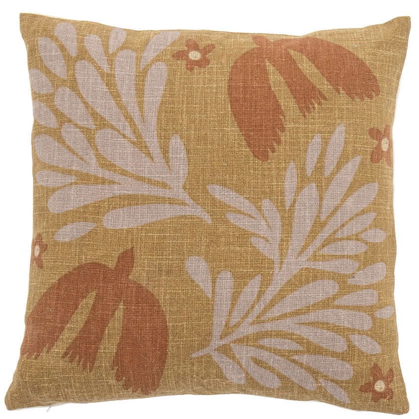 Žlutý bavlněný polštář Bloomingville Lark 45 x 45 cm Bloomingville