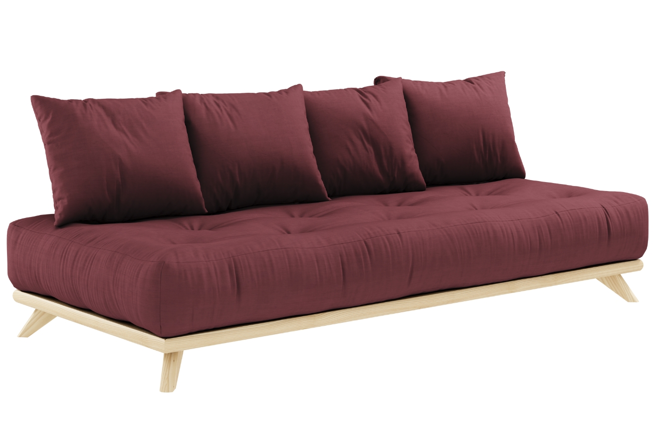 Bordově červená trojmístná pohovka Karup Design Senza 200 cm Karup Design