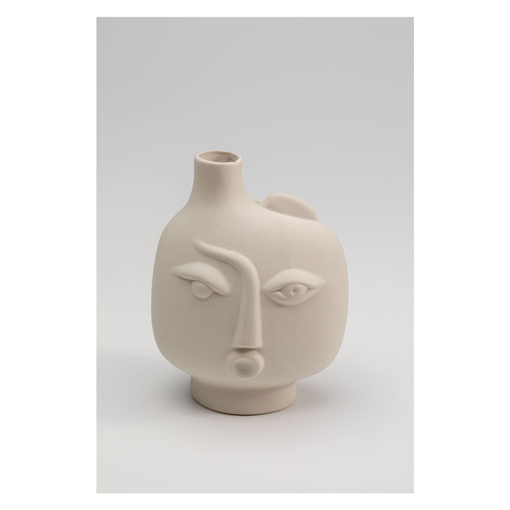 Béžová keramická ručně malovaná váza Spherical Face – Kare Design Kare Design