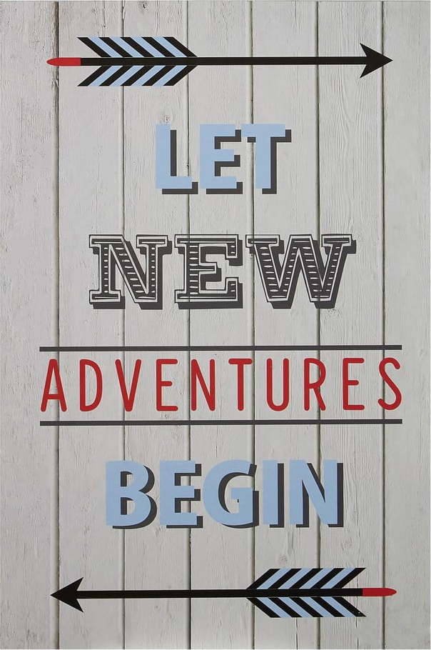 Dětský obrázek 30x45 cm Let New Adventures Begin – Premier Housewares Premier Housewares