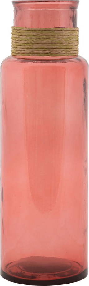 Růžová váza z recyklovaného skla Mauro Ferretti Rope Noa Mauro Ferretti