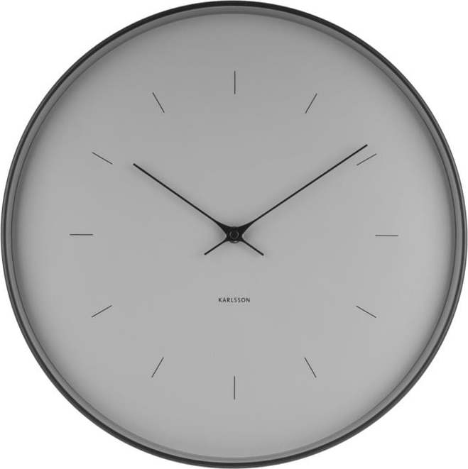 Šedé nástěnné hodiny Karlsson Butterfly