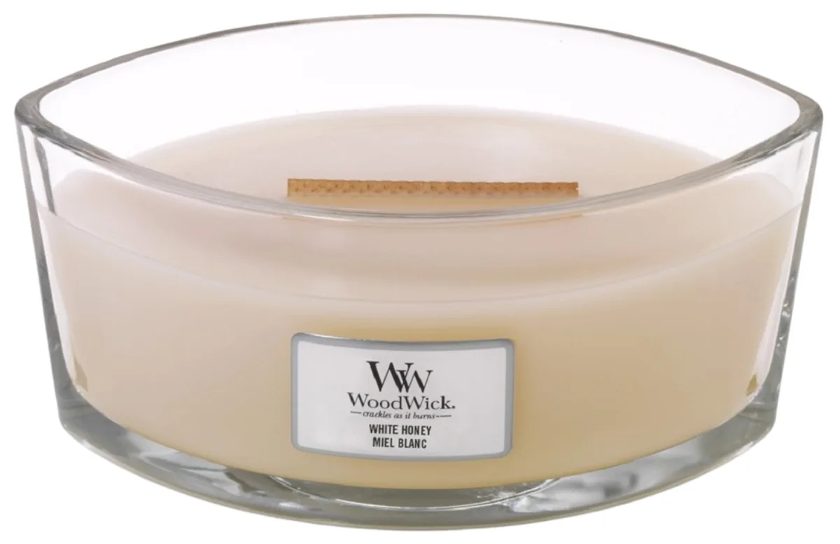 Vonná svíčka WoodWick loď, White Honey