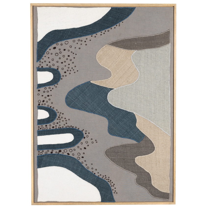 Abstraktní tkaný obraz ZUIVER COASTAL 104 x 68 cm Zuiver