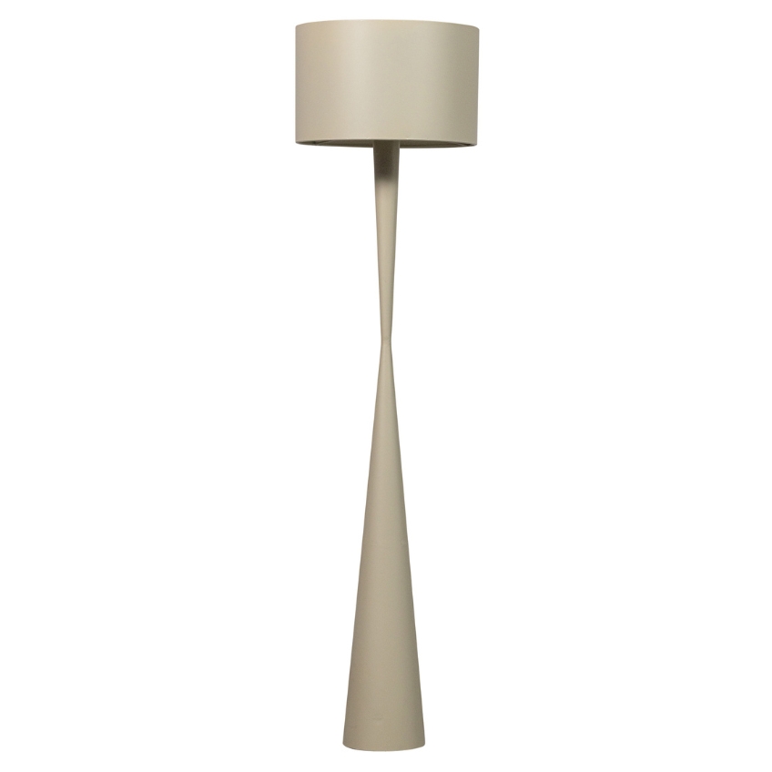 Hoorns Béžová kovová stojací lampa Bessie 151 cm Hoorns