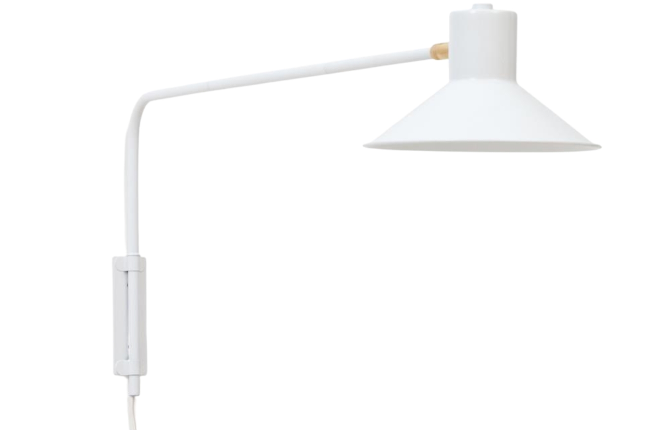 Bílé kovové nástěnné světlo Kave Home Aria 86 cm Kave Home