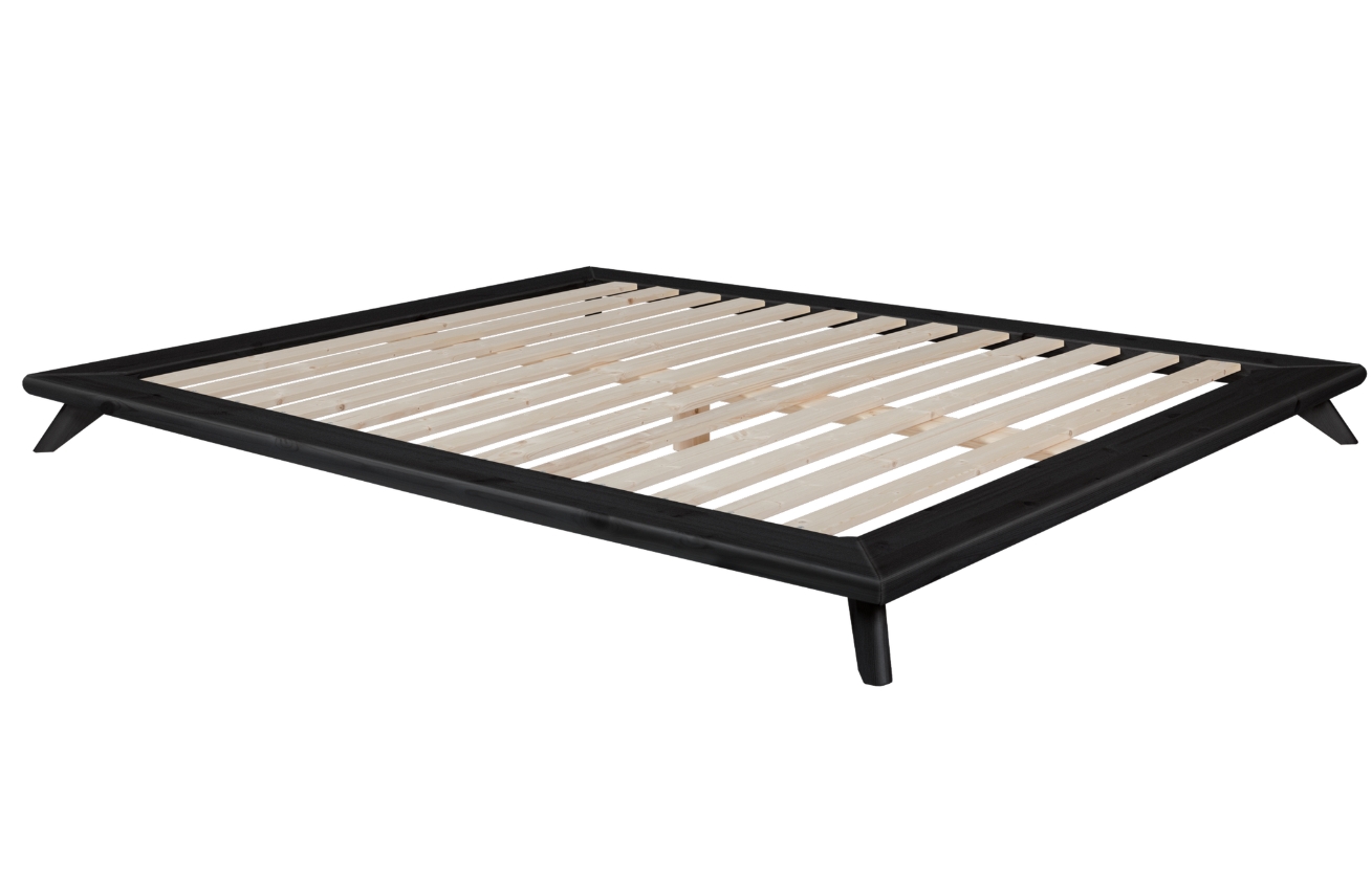Černá dřevěná dvoulůžková postel Karup Design Senza 160 x 200 cm Karup Design