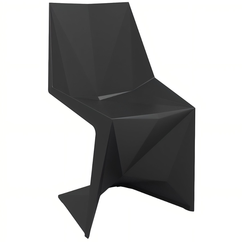 VONDOM Černá plastová jídelní židle VOXEL VONDOM