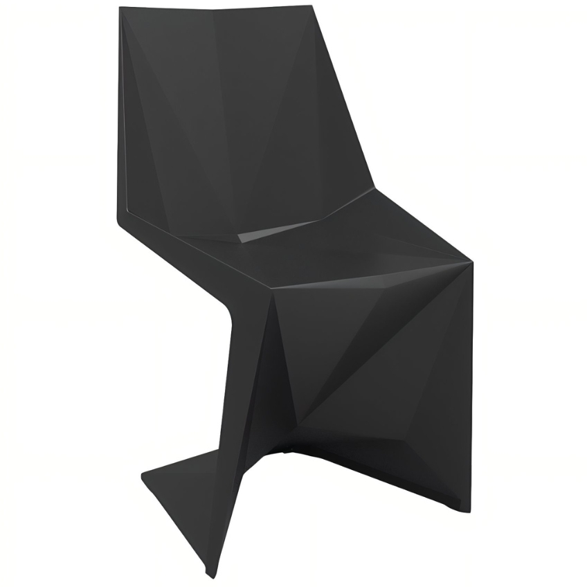 VONDOM Černá plastová jídelní židle VOXEL VONDOM