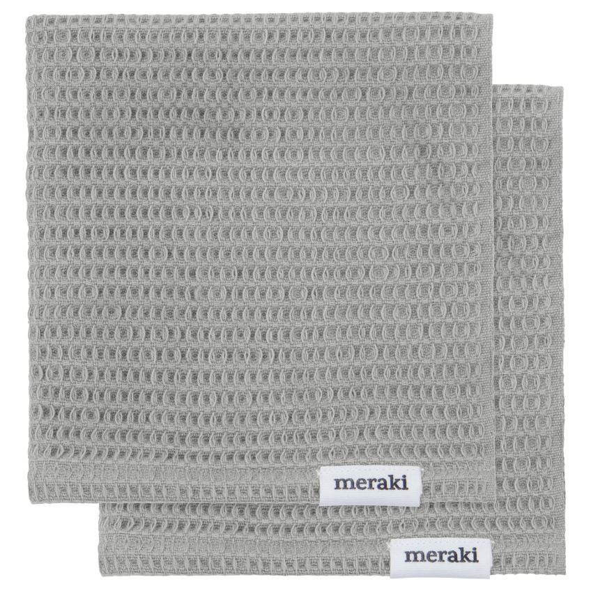 Sada dvou šedých bavlněných utěrek Meraki Pumila 30 x 30 cm Meraki
