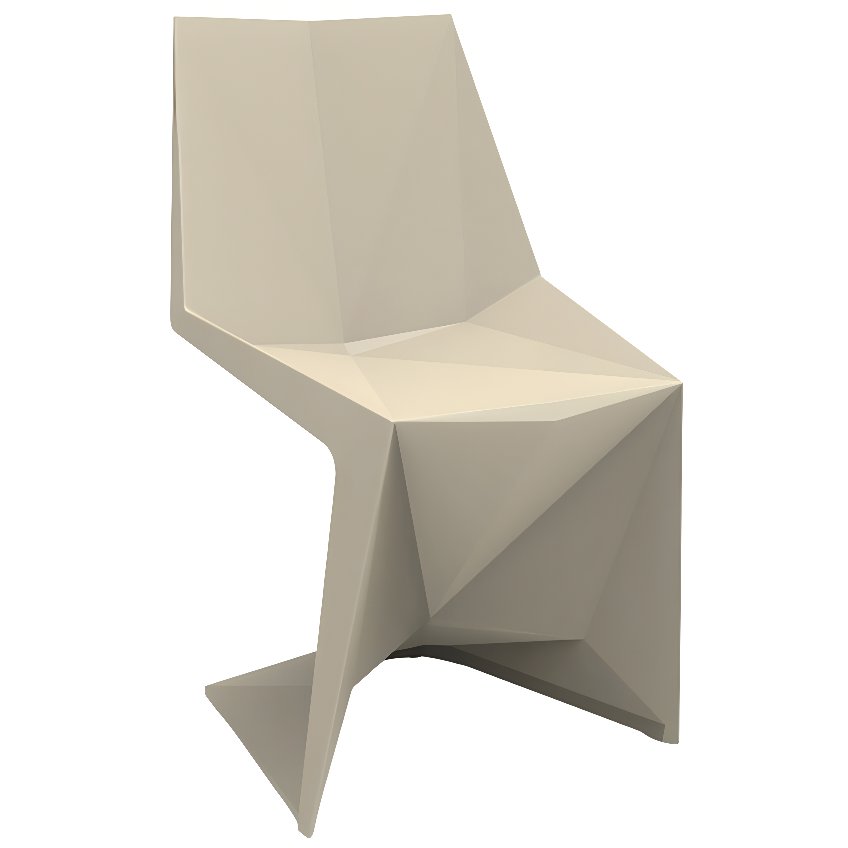 VONDOM Béžová plastová jídelní židle VOXEL VONDOM
