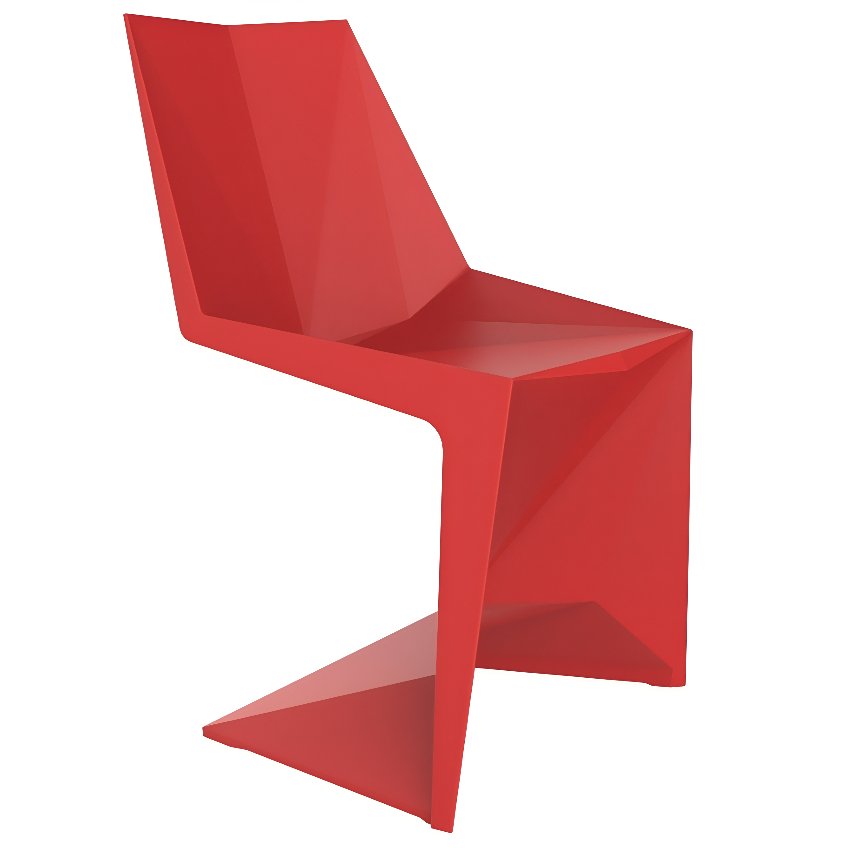 VONDOM Červená plastová dětská jídelní židle VOXEL MINI VONDOM