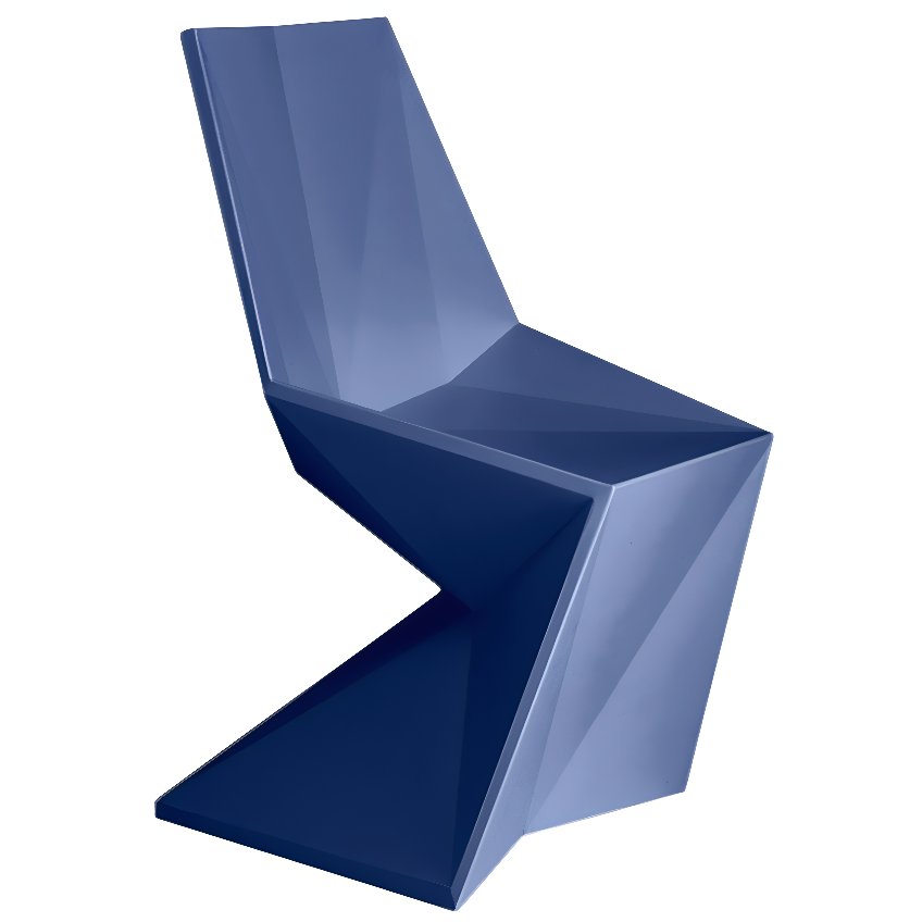 VONDOM Modrá plastová jídelní židle VERTEX VONDOM