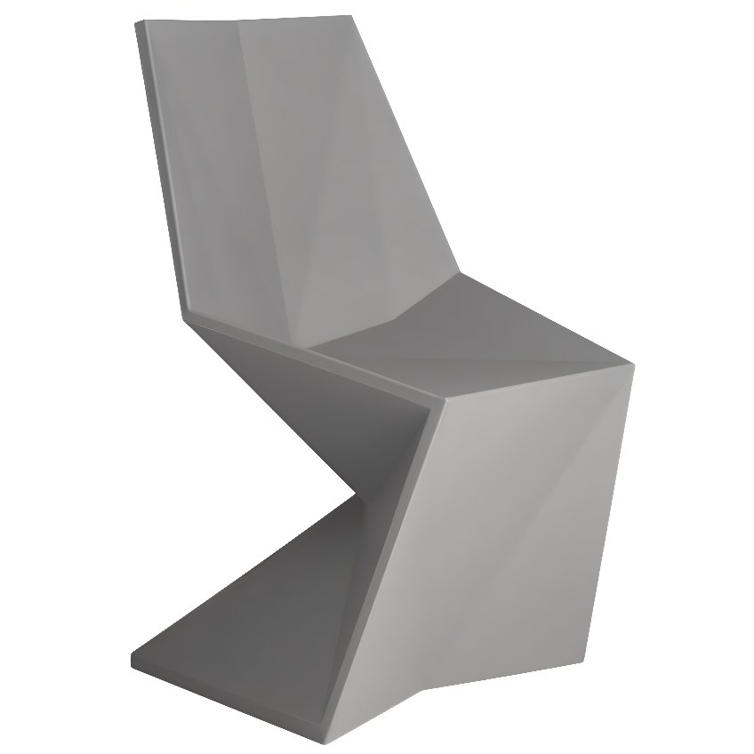 VONDOM Šedá plastová jídelní židle VERTEX VONDOM