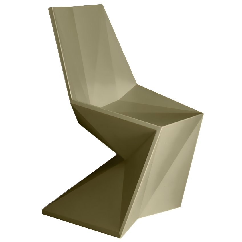 VONDOM Khaki zelená plastová jídelní židle VERTEX VONDOM
