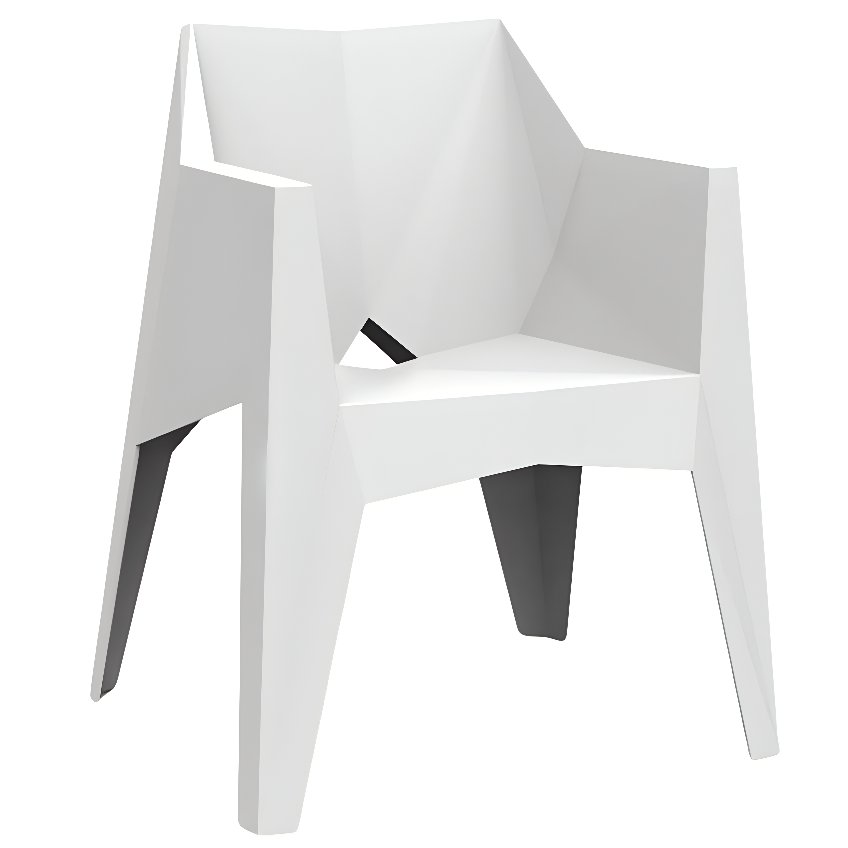 VONDOM Bílá plastová jídelní židle VOXEL s područkami VONDOM
