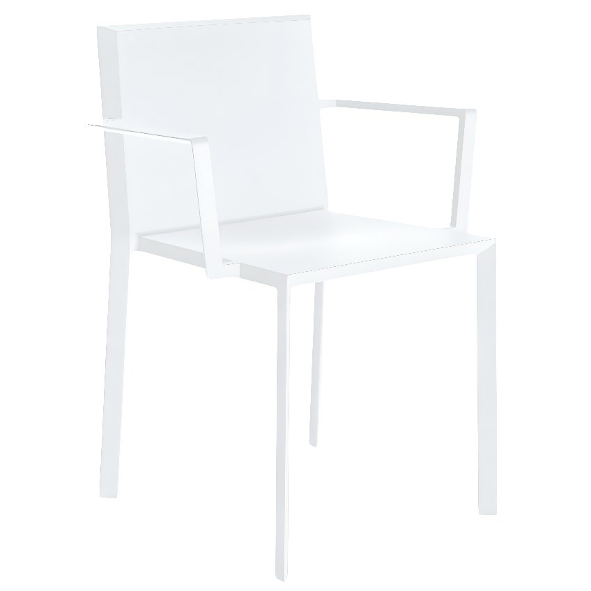VONDOM Bílá plastová jídelní židle QUARTZ s područkami VONDOM