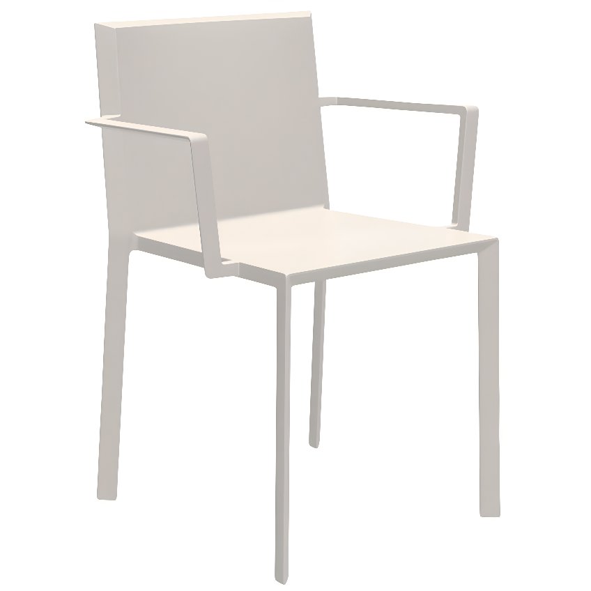 VONDOM Béžová plastová jídelní židle QUARTZ s područkami VONDOM