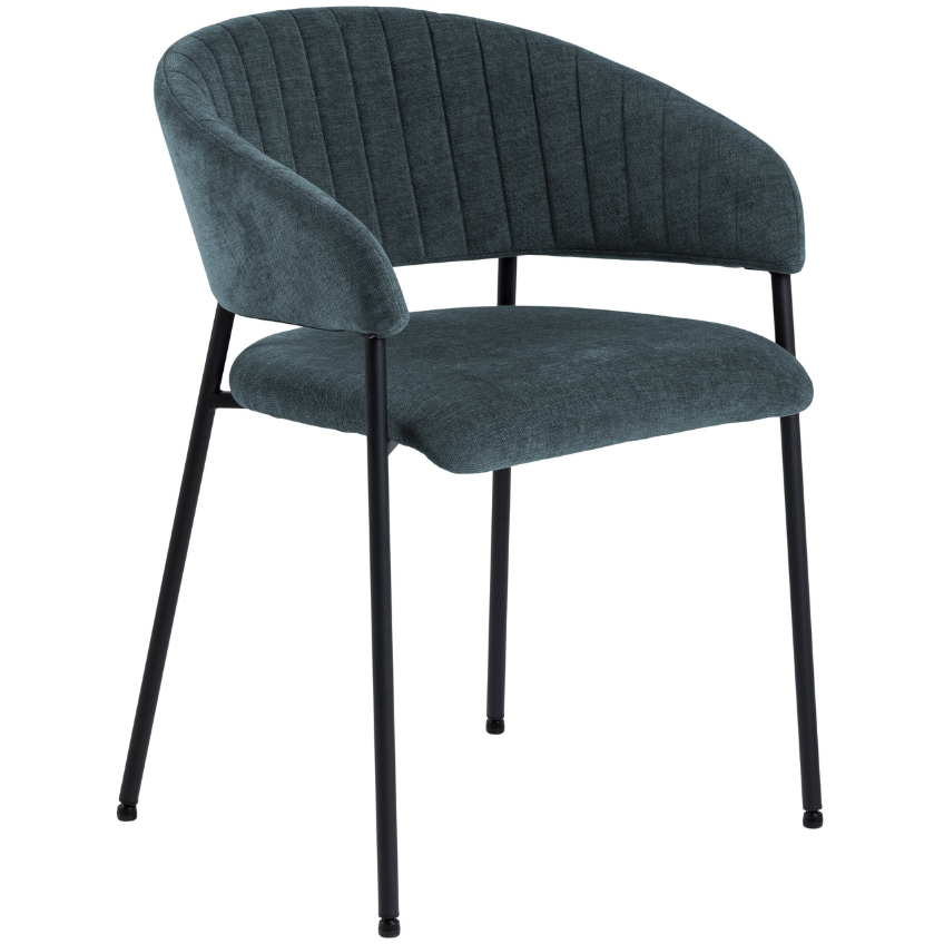 Scandi Modrá čalouněná jídelní židle Enzo Scandi