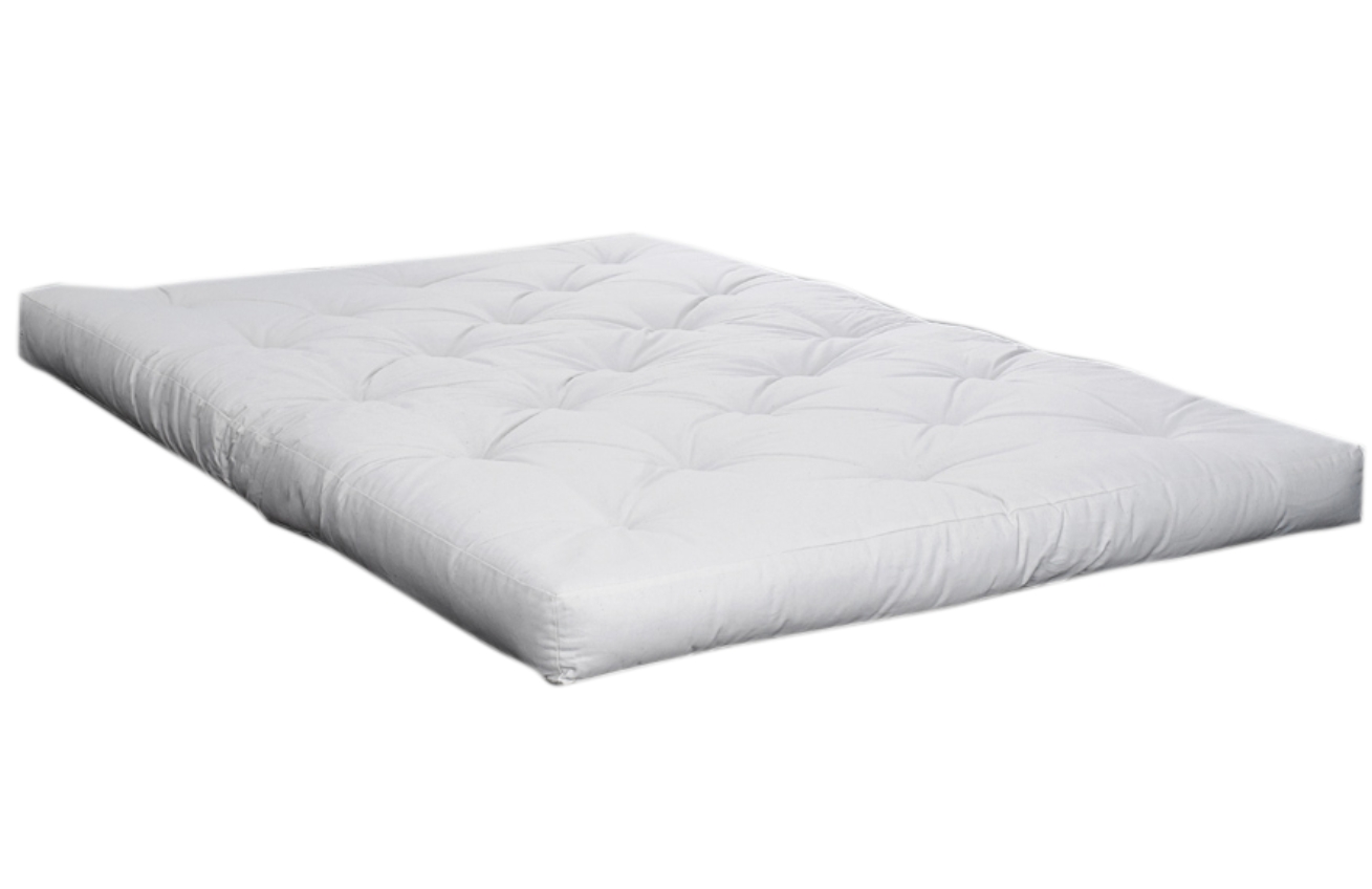 Středně tvrdá bílá futonová matrace Karup Design Coco 90 x 200 cm