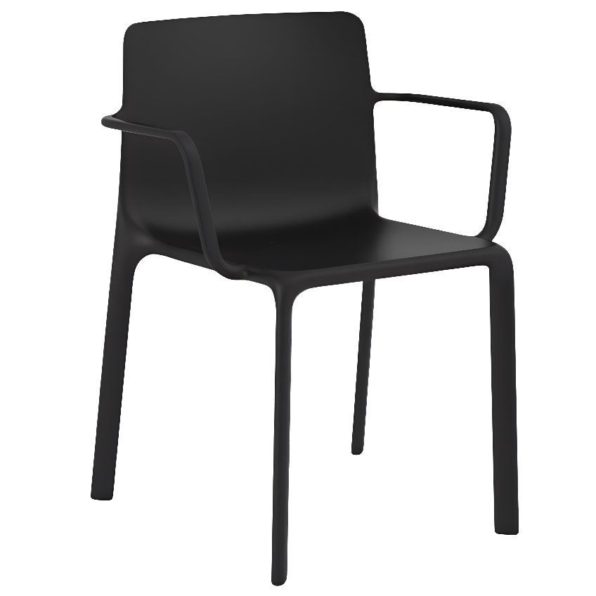 VONDOM Černá plastová jídelní židle KES s područkami VONDOM