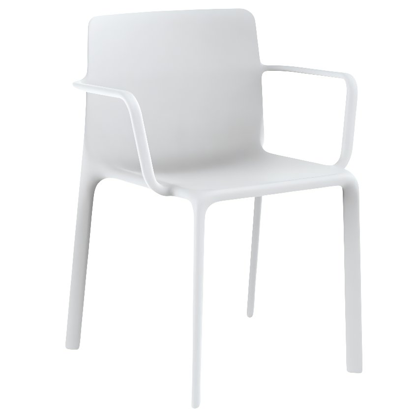 VONDOM Bílá plastová jídelní židle KES s područkami VONDOM