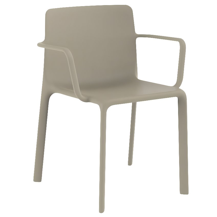 VONDOM Béžová plastová jídelní židle KES s područkami VONDOM