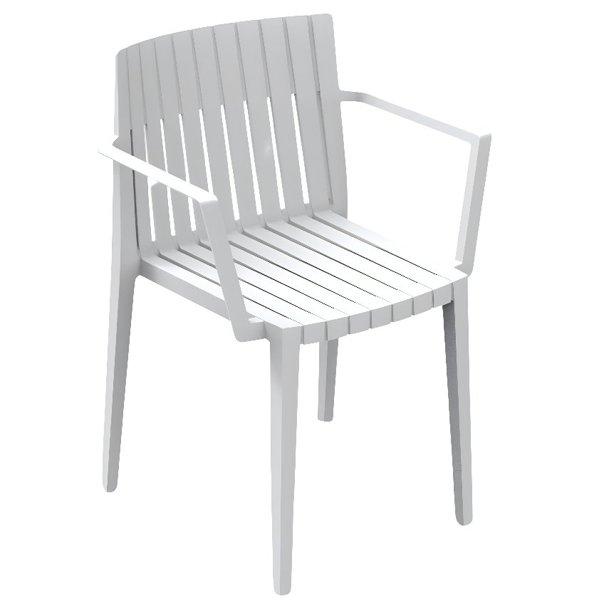VONDOM Bílá plastová zahradní židle SPRITZ s područkami VONDOM