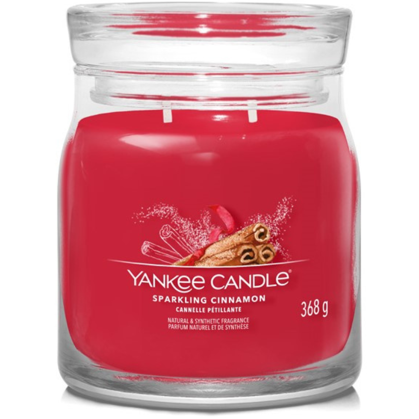 Střední vonná svíčka Yankee Candle Sparkling Cinnamon Signature Yankee Candle