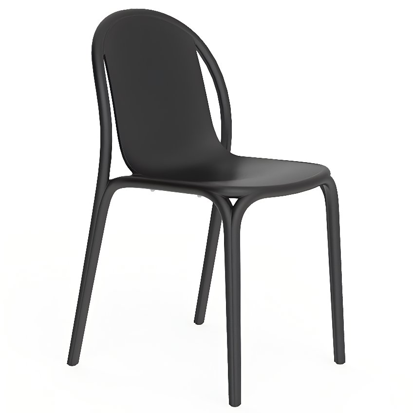 VONDOM Černá plastová jídelní židle BROOKLYN VONDOM