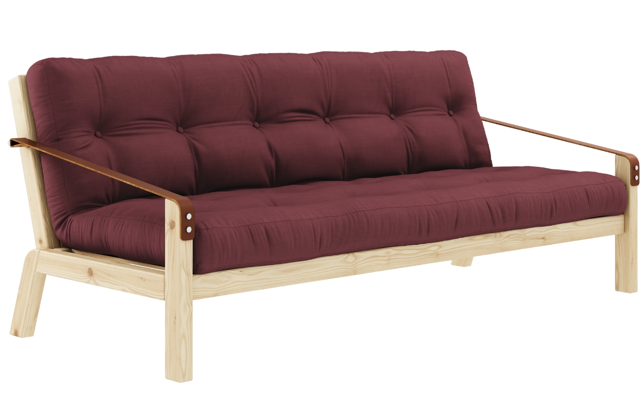 Bordově červená trojmístná rozkládací pohovka Karup Design Poetry 204 cm Karup Design