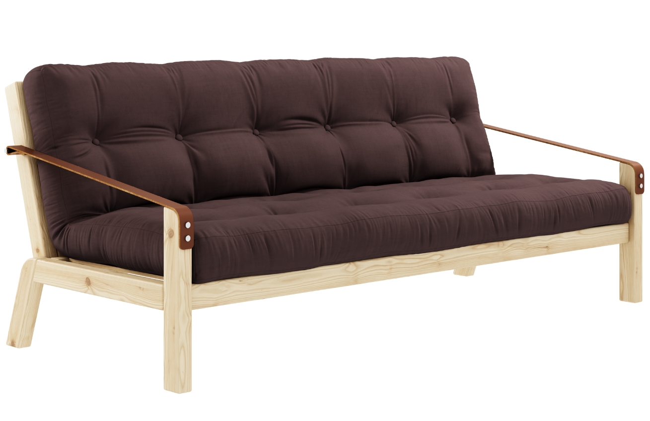 Tmavě hnědá trojmístná rozkládací pohovka Karup Design Poetry 204 cm Karup Design
