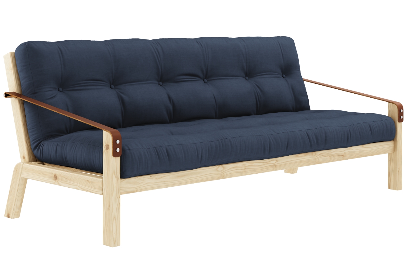 Tmavě modrá trojmístná rozkládací pohovka Karup Design Poetry 204 cm Karup Design