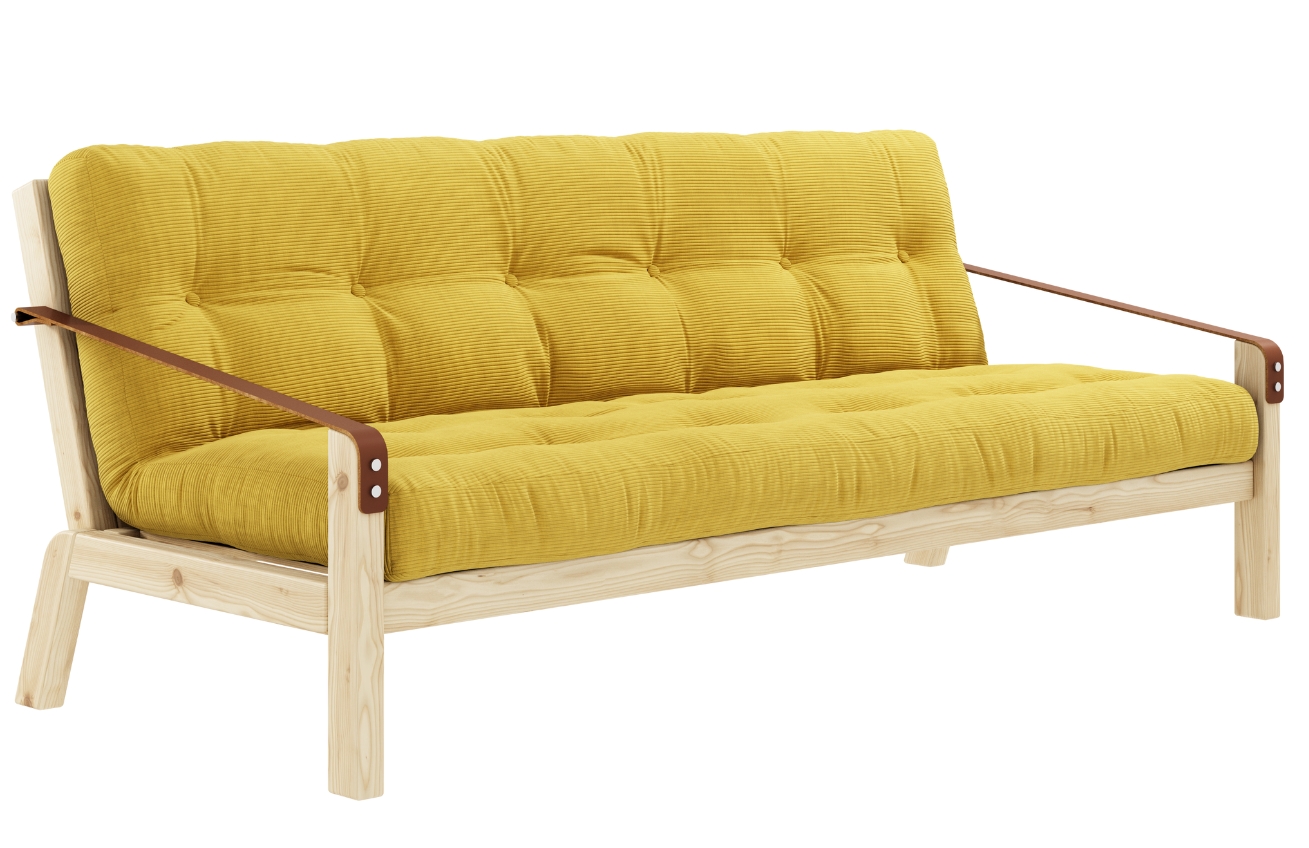 Žlutá manšestrová trojmístná rozkládací pohovka Karup Design Poetry 204 cm Karup Design