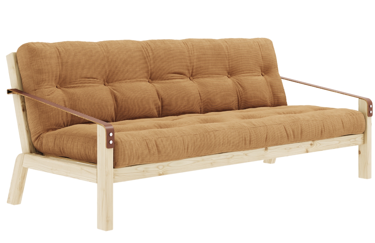 Hnědá manšestrová trojmístná rozkládací pohovka Karup Design Poetry 204 cm Karup Design