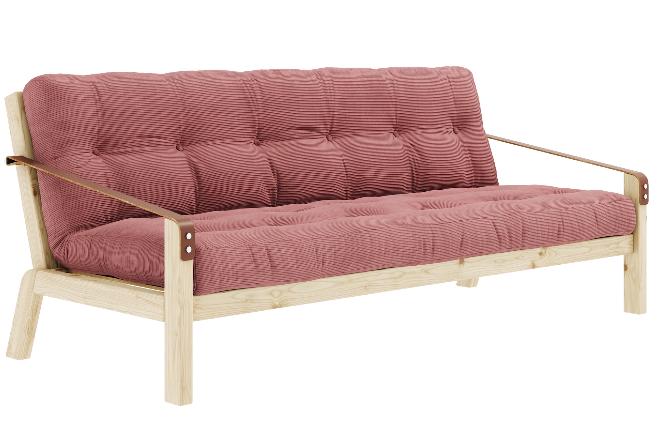 Růžová manšestrová trojmístná rozkládací pohovka Karup Design Poetry 204 cm Karup Design