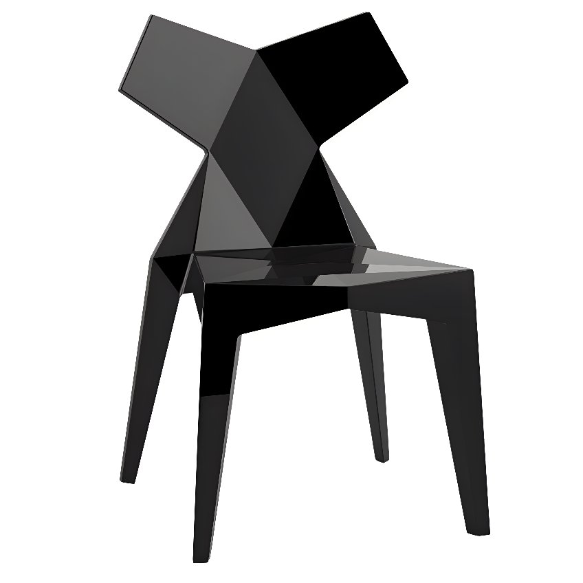 VONDOM Černá plastová jídelní židle KIMONO VONDOM