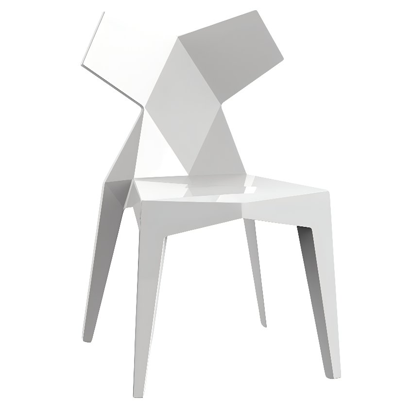 VONDOM Bílá plastová jídelní židle KIMONO VONDOM