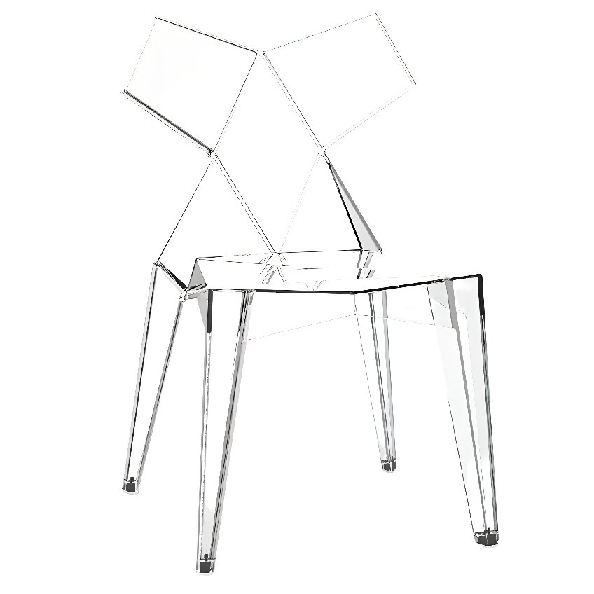 VONDOM Transparentní plastová jídelní židle KIMONO VONDOM