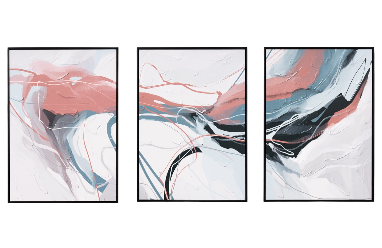 Set tří abstraktních obrazů Somcasa Liquid 70 x 50 cm Somcasa