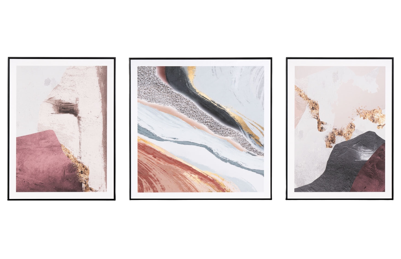 Set tří abstraktních obrazů Somcasa Terra Somcasa