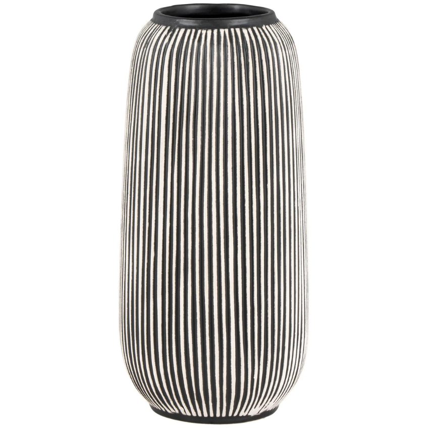 Nordic Living Stříbrná keramická váza Tremble 20 cm Nordic Living