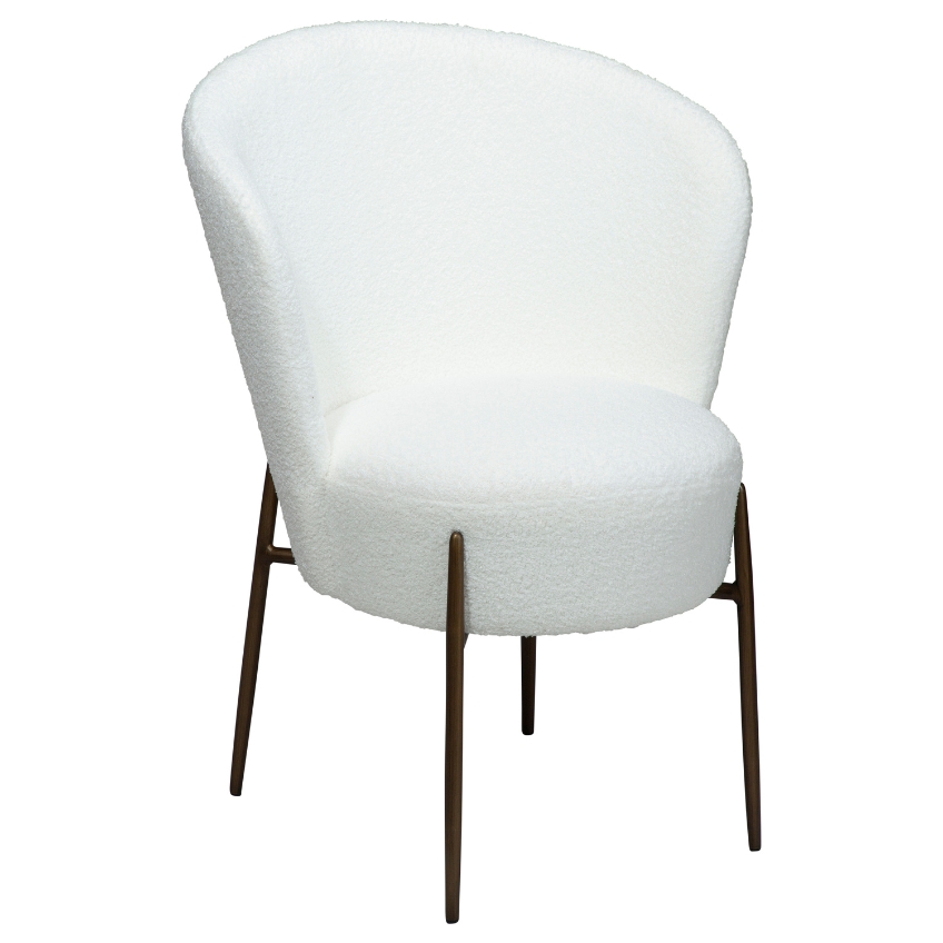 ​​​​​Dan-Form Bílá bouclé jídelní židle DAN-FORM Orbit ​​​​​Dan-Form